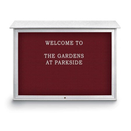 United Visual Products Indoor Enclosed Combo Board, 42"x32", White Frame/Blue & Buff UVCB4232W-BLUE-BUFF